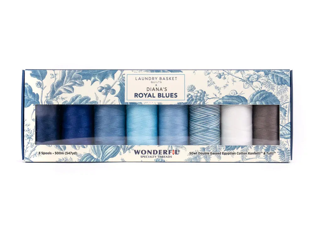 Diana’s Royal Blues by Edyta Sitar - Egyptian Cotton Thread Pack