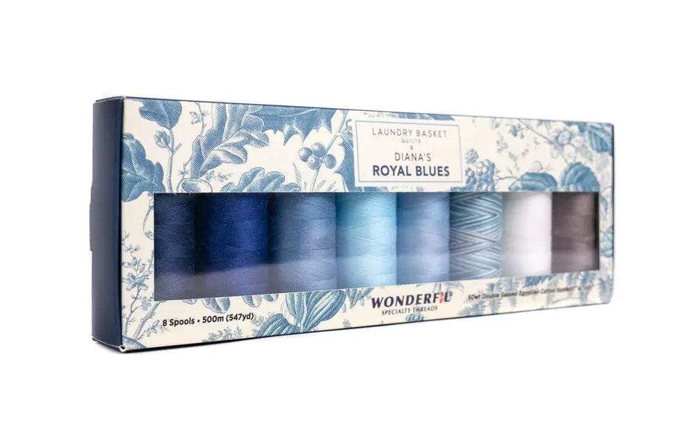 Diana’s Royal Blues by Edyta Sitar - Egyptian Cotton Thread Pack