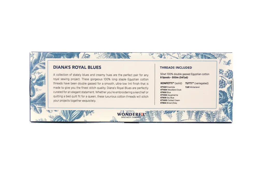 Diana’s Royal Blues by Edyta Sitar - Egyptian Cotton Thread Pack