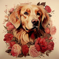 Dog Ephemera Art Fabric Panel 8
