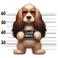 Doggie Mugshots Cocker Spaniel Fabric Panel