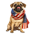Dogs with American Flag Fabric Panel 20