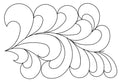 Double Feathers Digital Quilting Pantograph E2E