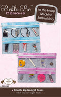 Double Zip Gadget Cases In the Hoop Machine Embroidery Designs