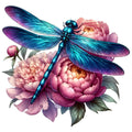 Dragonfly Flower Fabric Panel 11