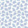 Dreamers - Roses - Blue/White 44" / 45" Fabric Per Yard