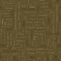 Dressmaker - Script - Olive 44" / 45" Fabric Per Yard