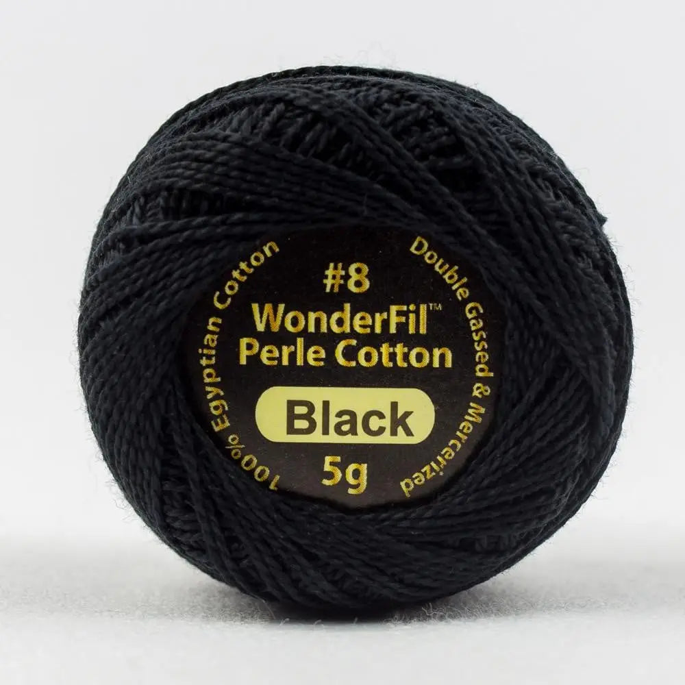 EL5Gblack - Eleganza™ 8wt Egyptian Cotton Black Thread
