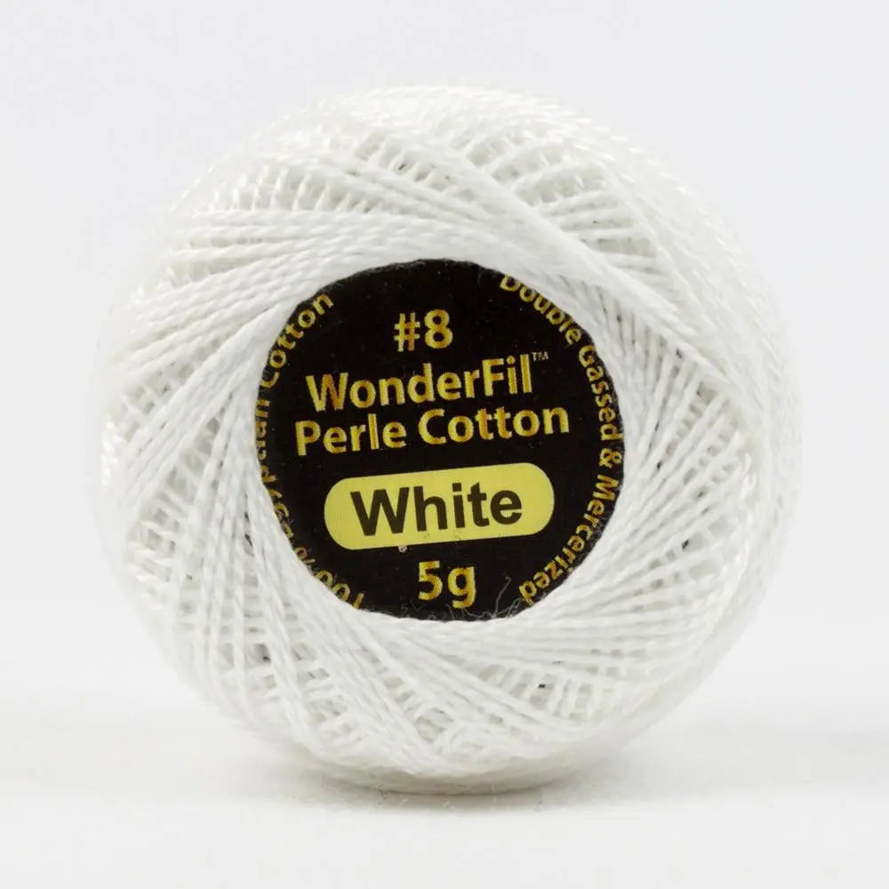 EL5Gwhite - Eleganza™ 8wt Egyptian Cotton White Thread