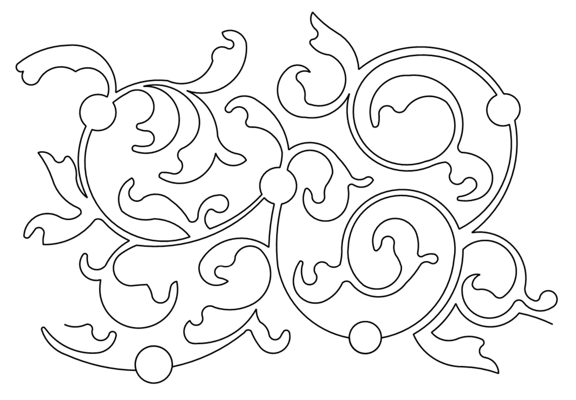 Elegance Digital Quilting Pantograph E2E