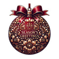 Elegant Christmas Ball Ornaments Fabric Panel 15