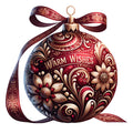 Elegant Christmas Ball Ornaments Fabric Panel 20