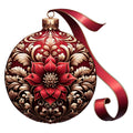 Elegant Christmas Ball Ornaments Fabric Panel 22