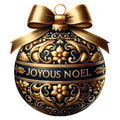 Elegant Christmas Ball Ornaments Fabric Panel 32
