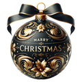 Elegant Christmas Ball Ornaments Fabric Panel 33