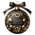 Elegant Christmas Ball Ornaments Fabric Panel 34