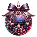 Elegant Christmas Ball Ornaments Fabric Panel 6