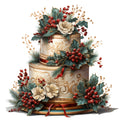 Elegant Christmas Fabric Panel 23