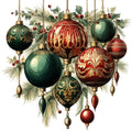 Elegant Christmas Fabric Panel 5