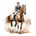 Elegant Equestrian Art Fabric Panel 11