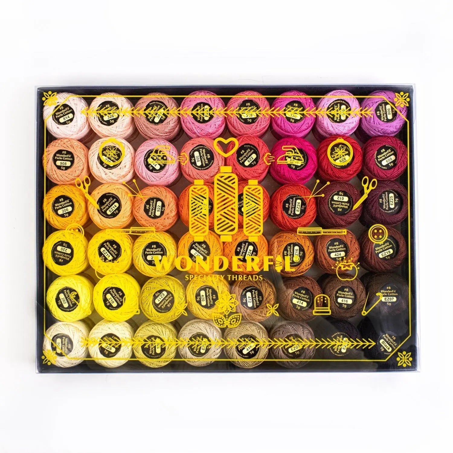Eleganza™ 8wt Egyptian Cotton Thread: Collector Set (Solid Colours)