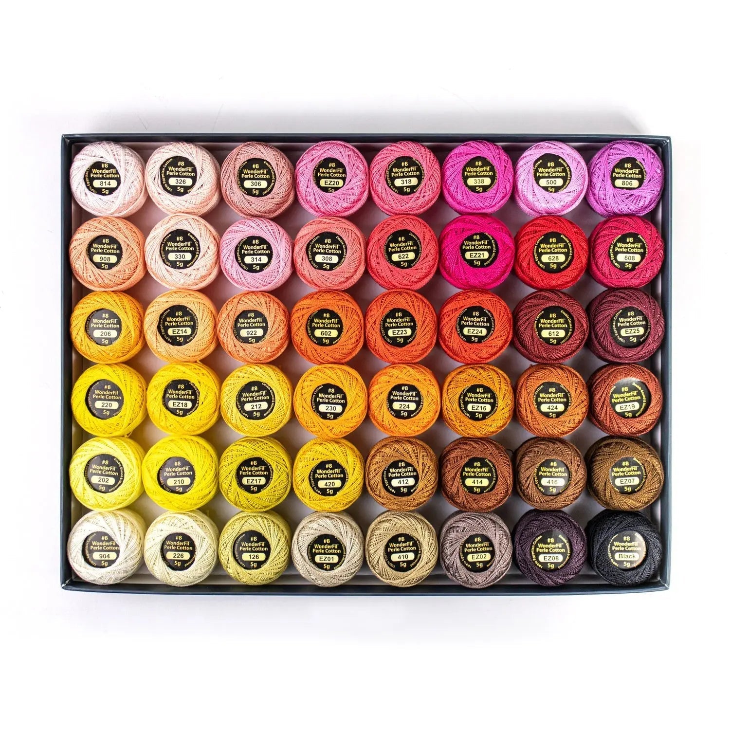 Eleganza™ 8wt Egyptian Cotton Thread: Collector Set (Solid Colours)
