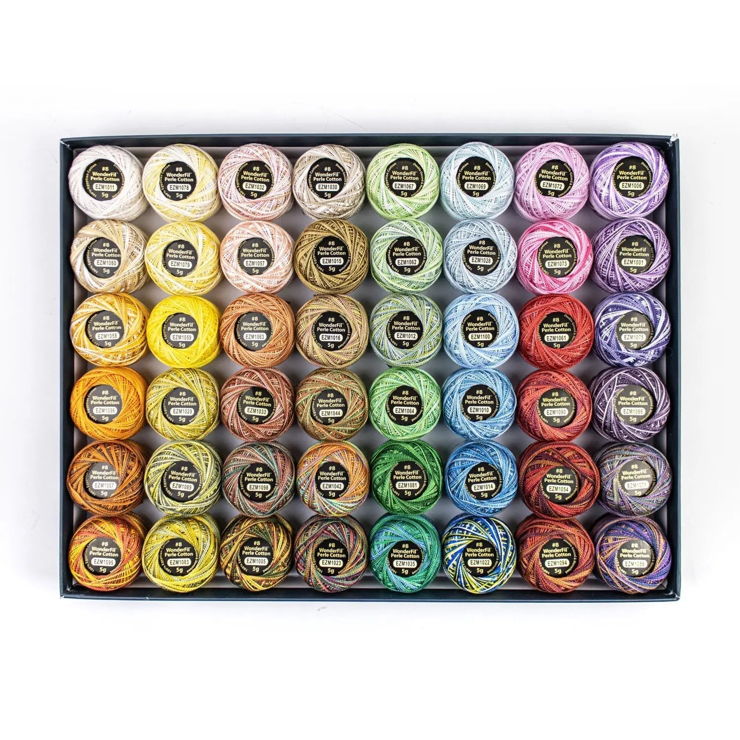 Eleganza™ 8wt Egyptian Cotton Thread: Collector Set (Variegated Colours)
