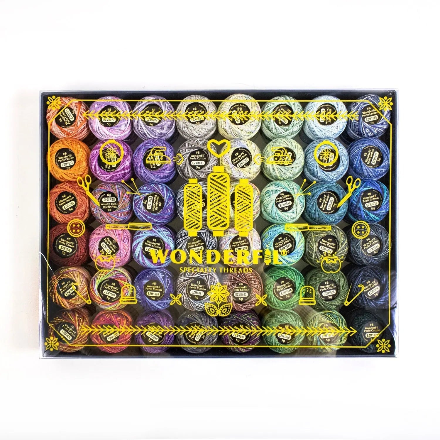 Eleganza™ 8wt Egyptian Cotton Thread: Collector Set (Variegated Colours)