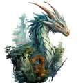 Elemental Dragons Fabric Panel 15
