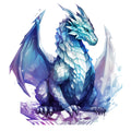 Elemental Dragons Fabric Panel 18