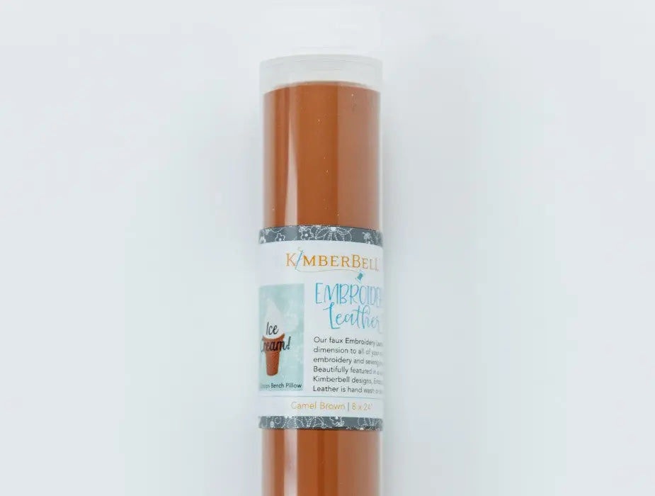 Embroidery Leather Camel Brown