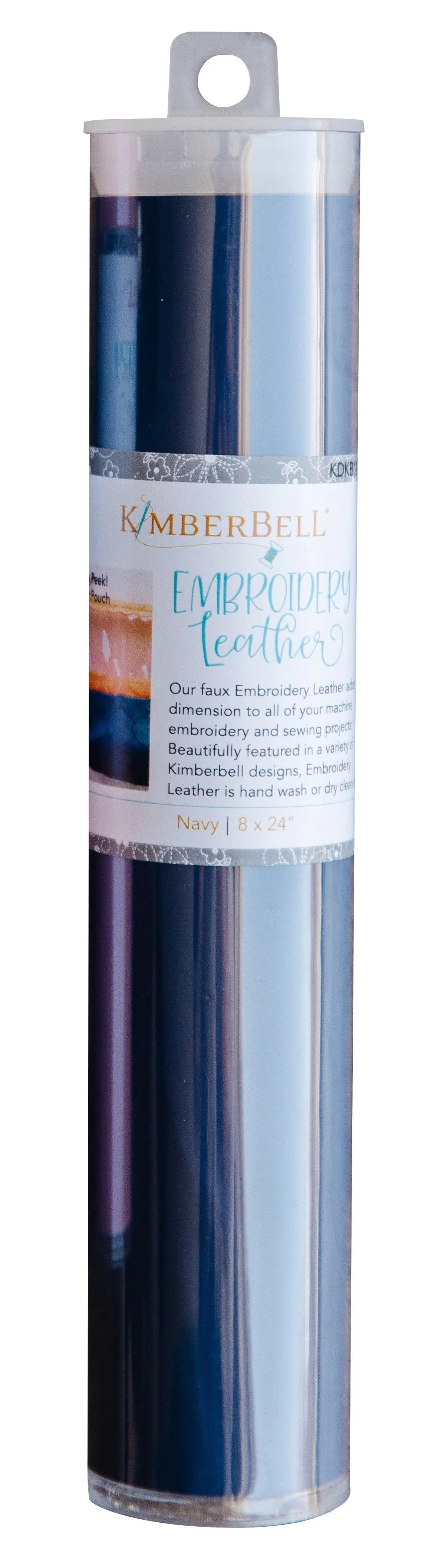 Embroidery Leather Navy