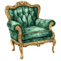 Emerald Victorian Lady Fabric Panel 28