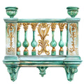 Emerald Victorian Lady Fabric Panel 31