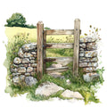 English Countryside Fabric Panel 11