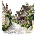 English Countryside Fabric Panel 8