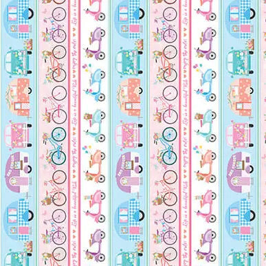 Enjoy the Ride - Stripe Panel (24"x44")