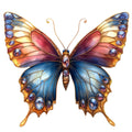 Ephemera Butterflies Fabric Panel 20