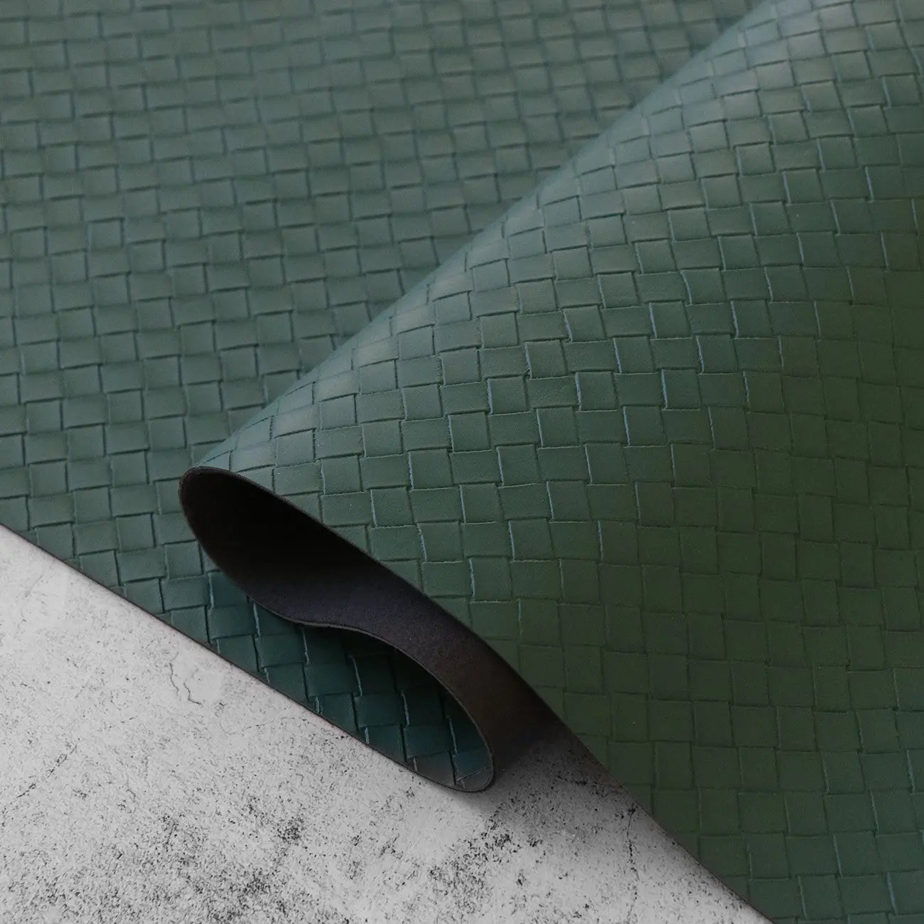Evergreen Basket Weave Faux Leather 1/2yd