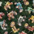 Evergreen Tractors Lil Farmers Cotton 44"/45" Fabric Per Yard
