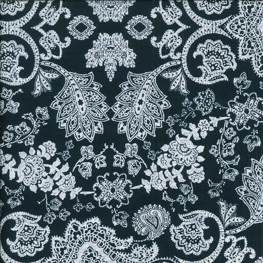 Every Day Prints - Floral - Navy 44" / 45" Fabric Per Yard