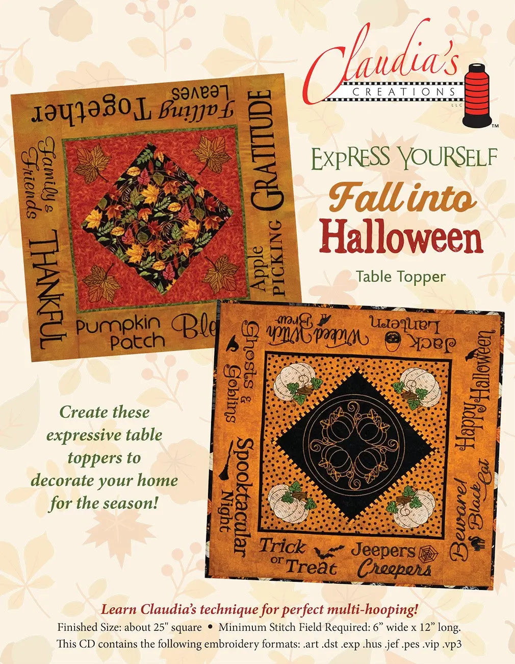 Express Yourself Fall Table Topper