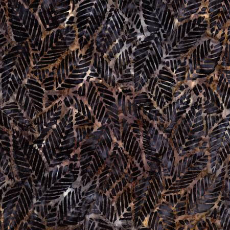 Expressions Batiks - Floral Reflections - Black Bean 44" / 45" Fabric Per Yard