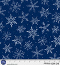 Dark Blue First Frost Winter Fall 108" Cotton Fabric Per Yard
