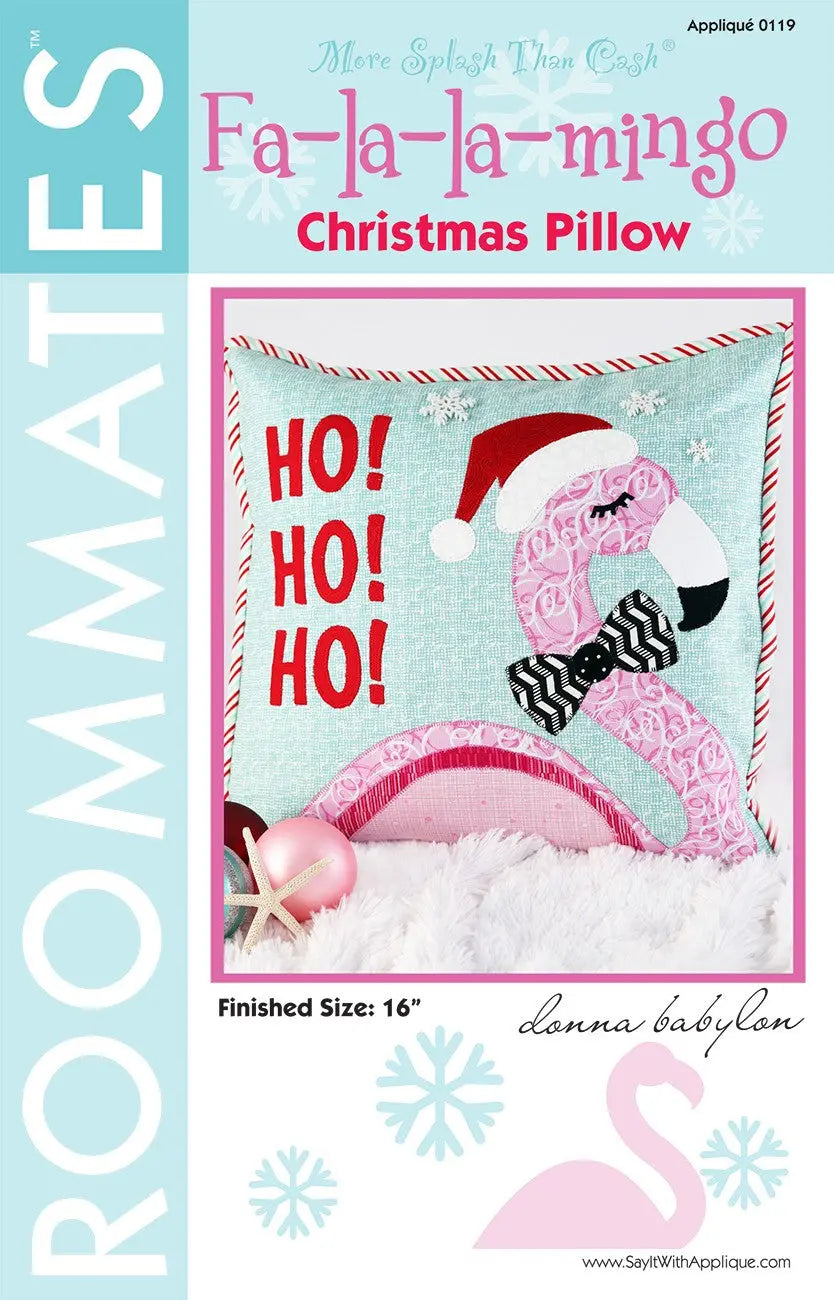 Fa-la-la-mingo Christmas Pillow