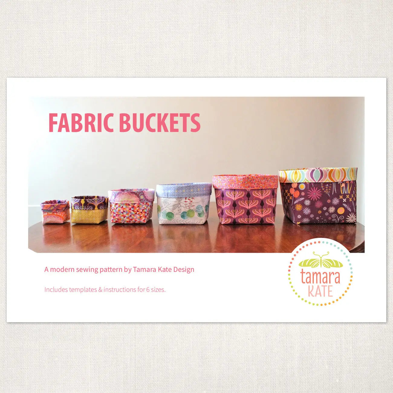 Fabric Buckets Sewing Pattern