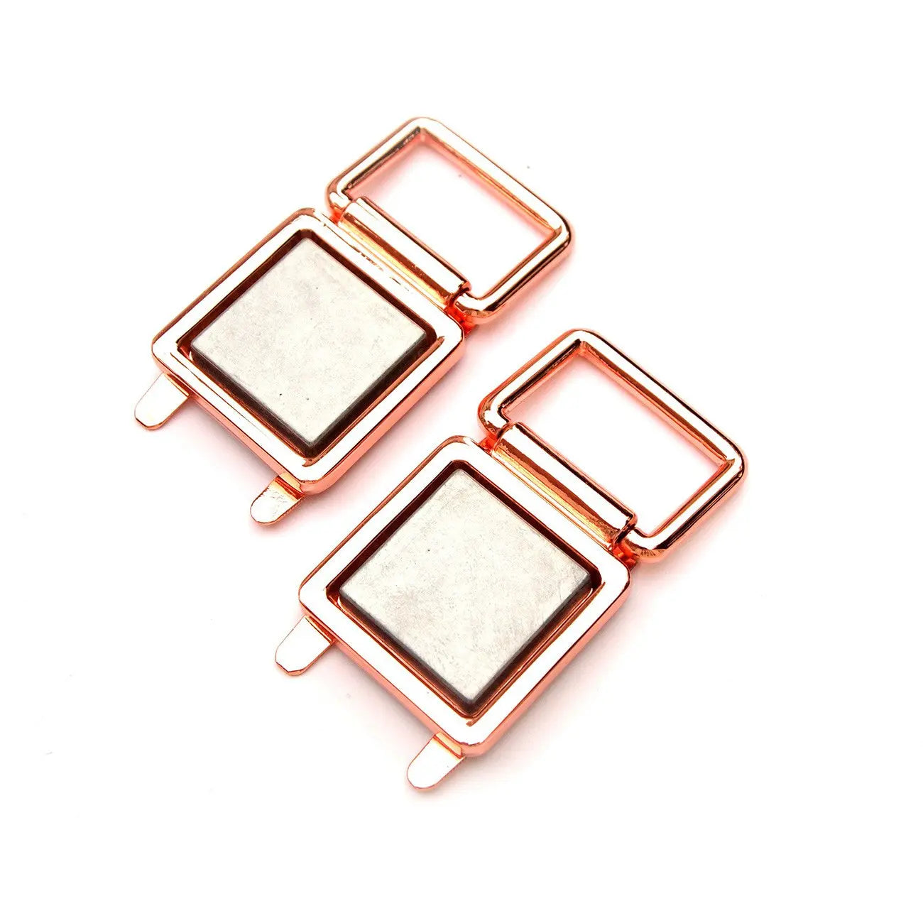 Fabric Covered Strap Connector Rose Gold