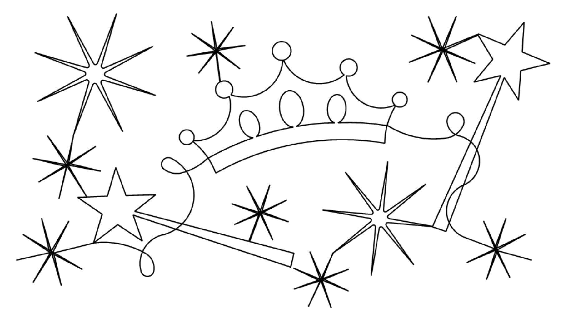 Fairy Princess Digital Quilting Pantograph E2E
