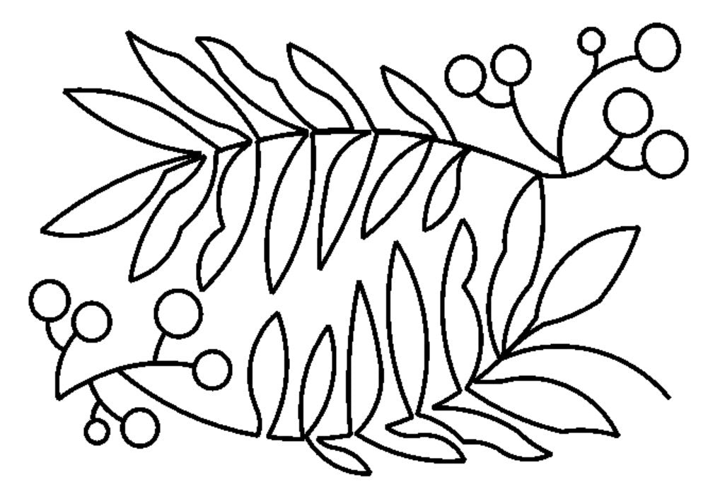 Fancy Fern Digital Quilting Pantograph E2E