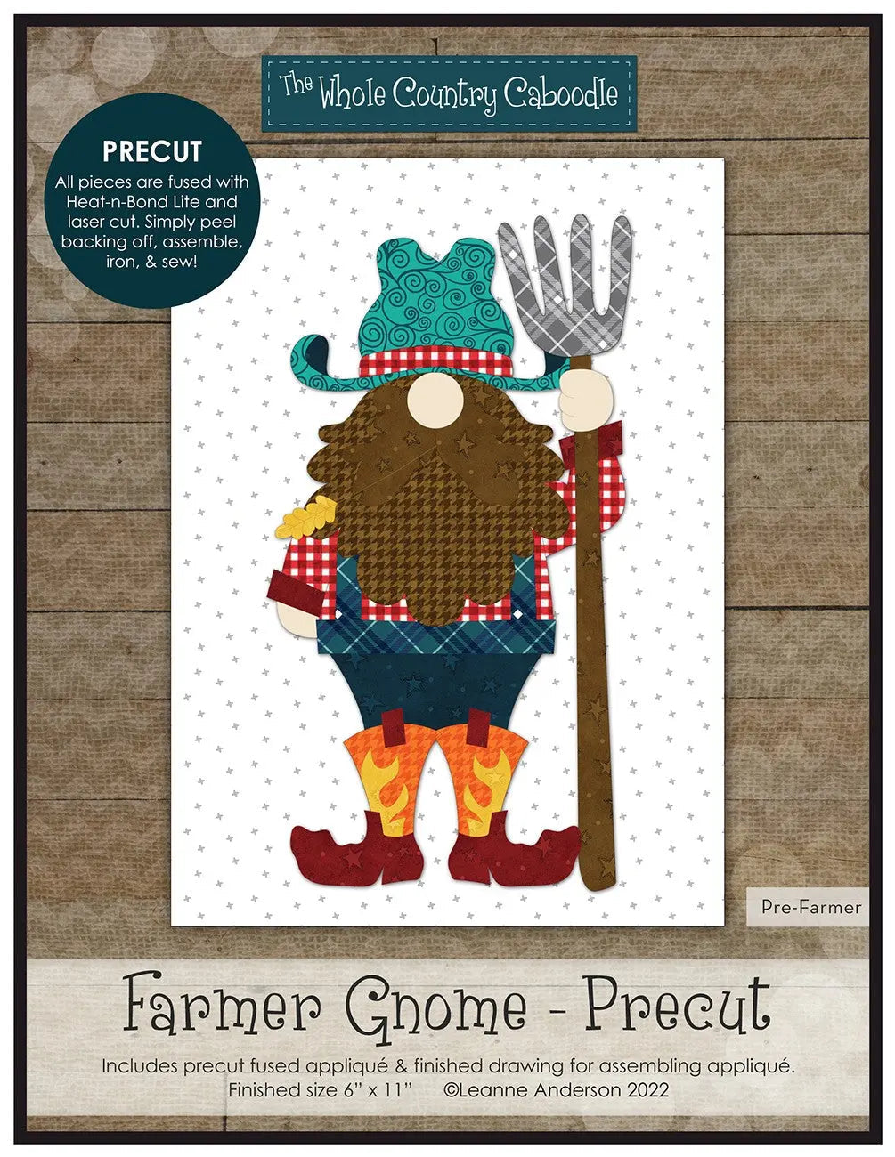 Farmer Gnome Precut Fused Applique Pack